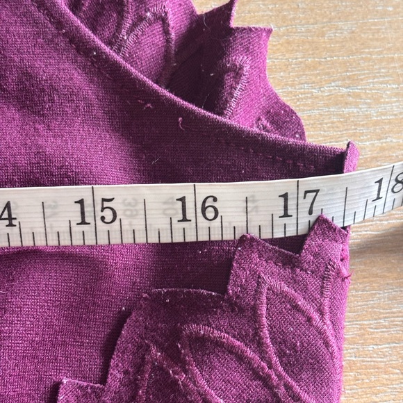 Free People Cha Cha Ponte Like A Dream Embroidered  Dress in Plum Wine, Sz L - Picture 7 of 8